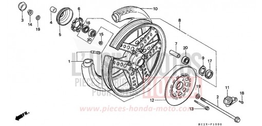 VORDERRAD (CB125TDC/TDE) CB125TDC de 1982